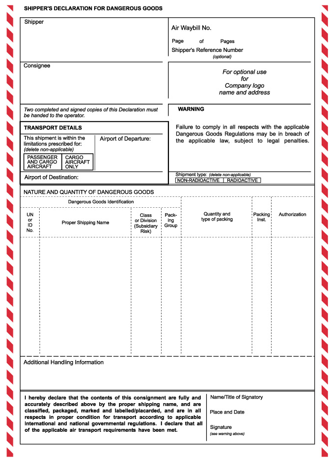 Hazardous Materials Shipping Papers